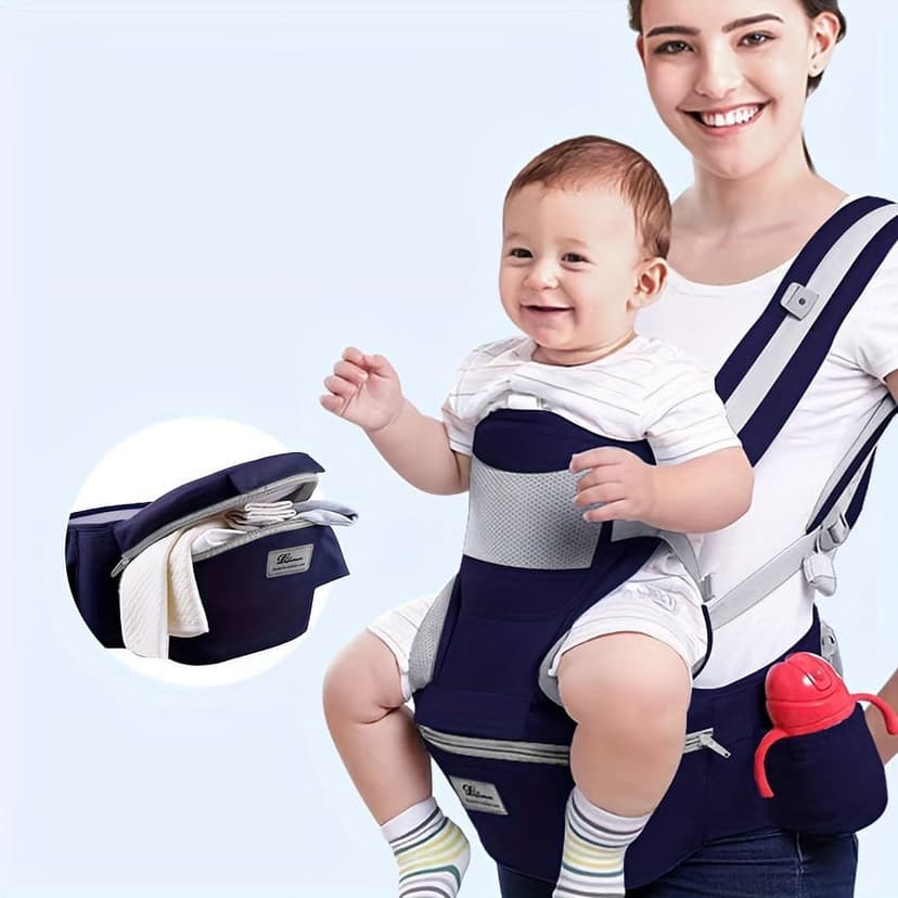 1pc Adjustable Baby Carrier, Portable Multifunctional Baby Hip Seat, Suitable For Travel,