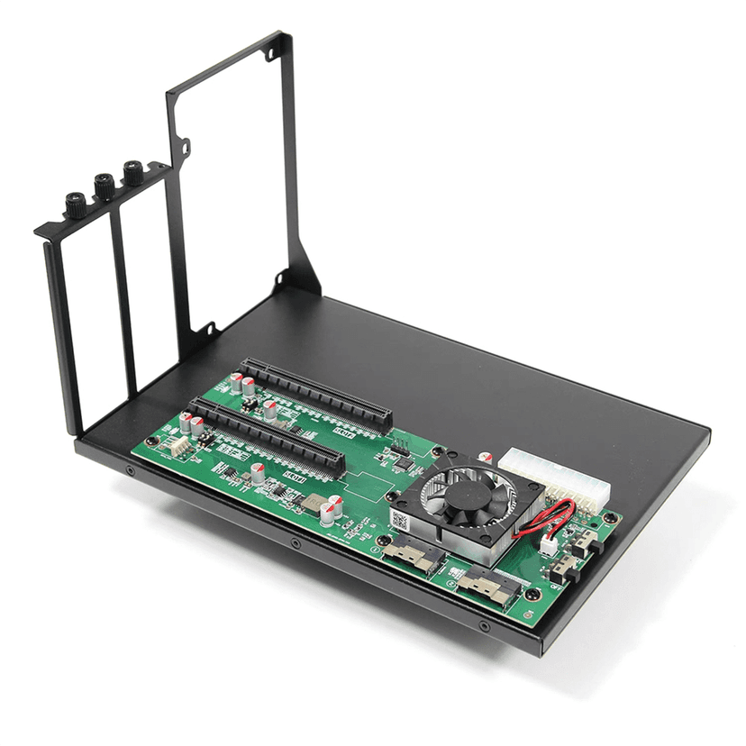 Dual Card Slot SlimSAS Card External Dock PCIe4.0x16Laptop to External Video Graphics Card PCIe4.0 to 8654 Adapter,1 * bracket 1 * card