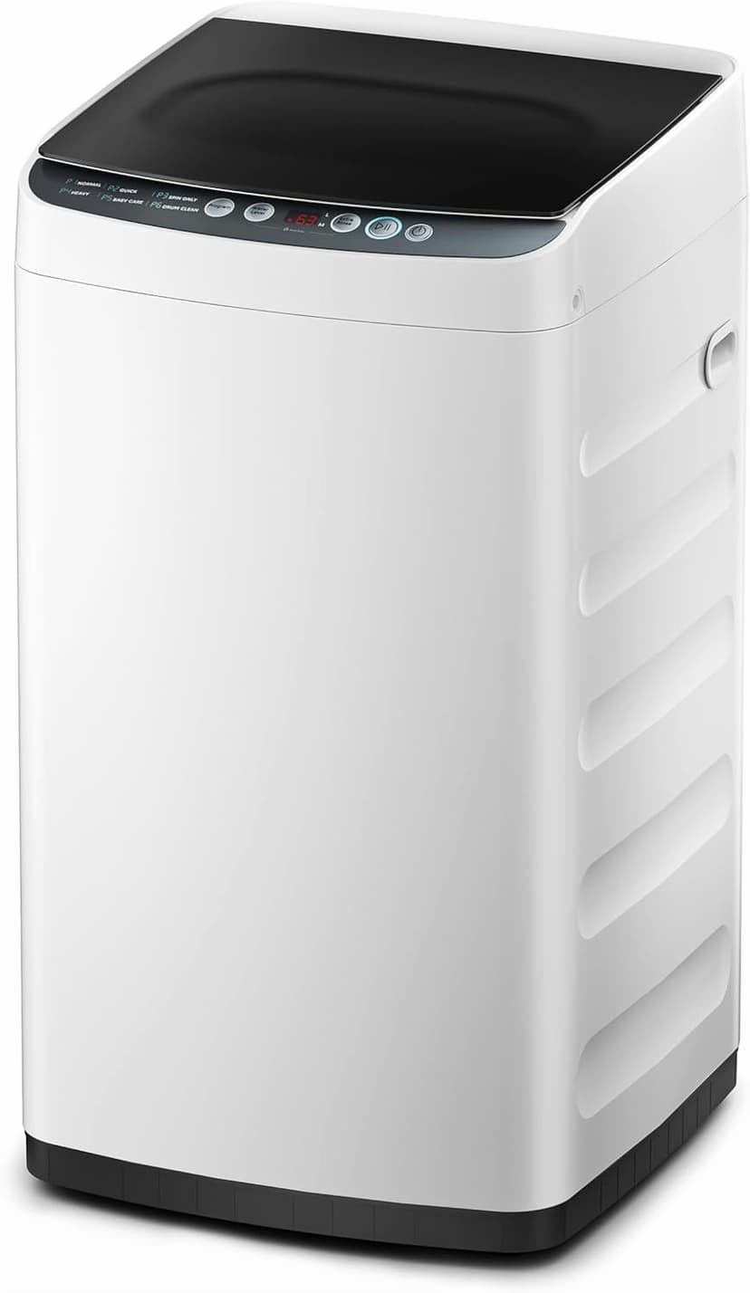 Midea Portable Washing Machine, 0.9 cu. ft with 6 Cycles, Transparent Lid, White