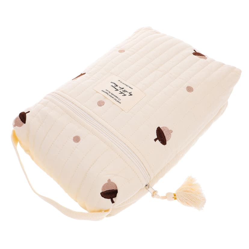 WHAMVOX Elegant Design Diaper Bag Diaper Travel Nylon White 1Pack for Parents