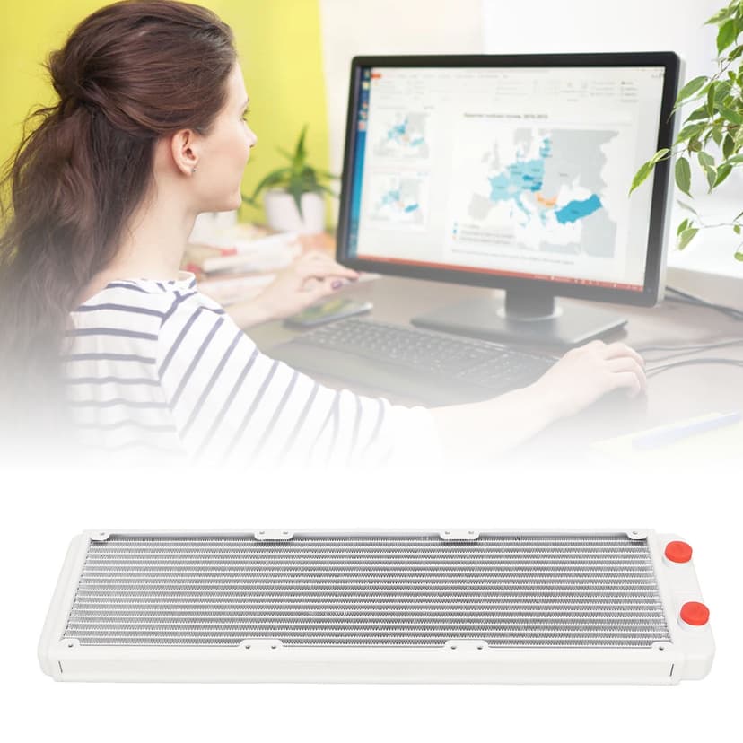 Liquid Water Radiator, 14in Pipe Length 18 Pipes Aluminium Alloy Water Cooling Radiator for Computer