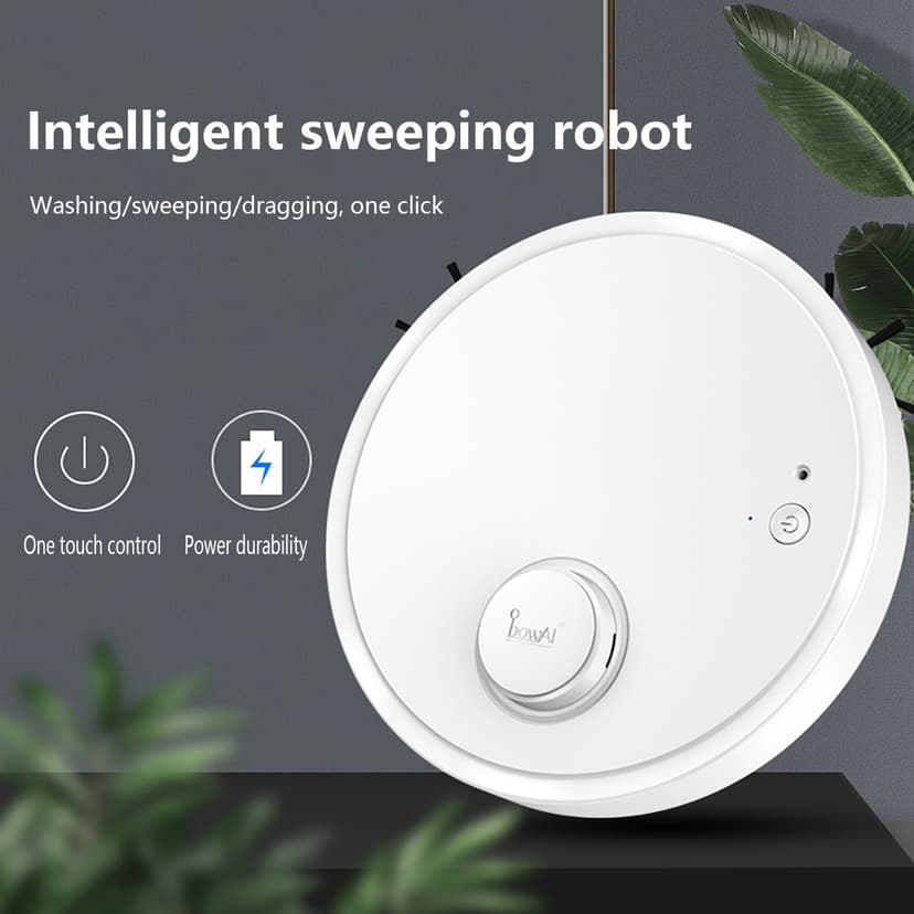 Dvkptbk Robot Vacuum Automatic Robot Vacuum Cleaner - Bot Self Detects Stairs Pet Hair Allergies Robotic Home Cleaning for Carpet Hardwood Tile Floor Cleaning Supplies