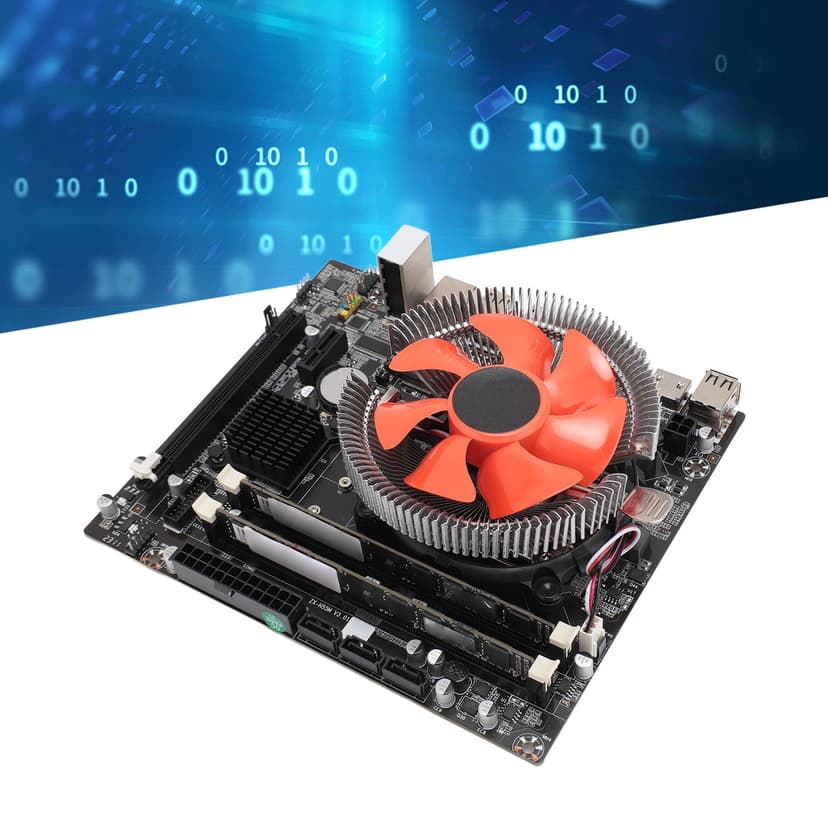 PC Motherboard, 8G SSD VGA HD Output 4 Phase Power Computer Motherboard 6 USB2.0 3 for Upgrade