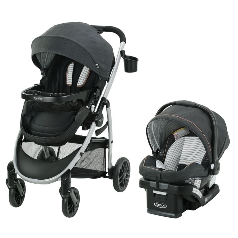 Graco Modes Pramette Travel System, 3-in-1 Baby Stroller and Car Seat Combo, Rear-Facing from 1.8-16 kg (4-35 lb)