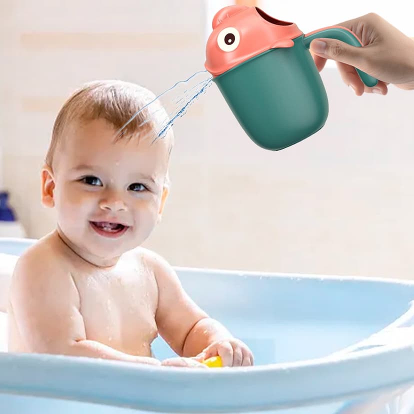 DPTALR Kids Shampoo Cup Baby Shower Spoon Bath Rinse Cup Bath And Shower Pot