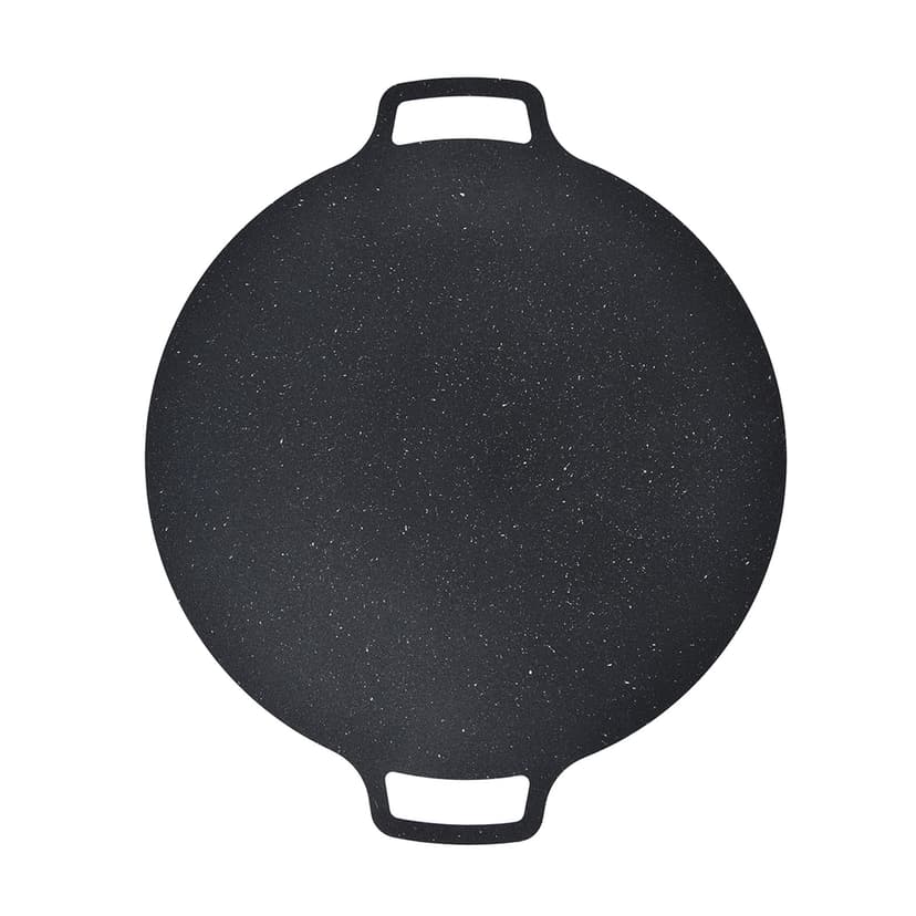 Korean BBQ Grill Pan Nonstick Heat Round Grilling Tray for Pork Belly Pancakes Indoor Outdoor Barbecue Parties Iron Material