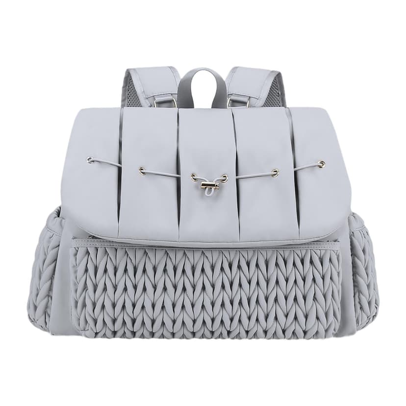 Lipstore Diaper Bag Backpack Large Capacity Multifunction Waterproof Nappy Tote Bag Mommy gray