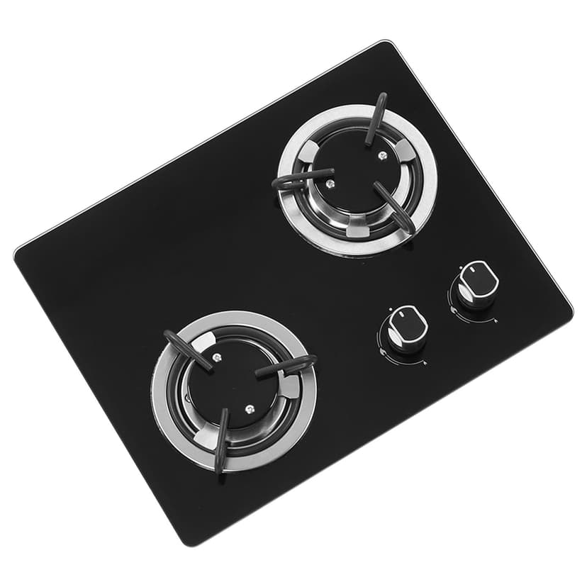 Gas Stovetop, Portable Multi Fire Gas Cooktop 1.8Kw Power 2 Tempered Glass Panel For Boat For For RV