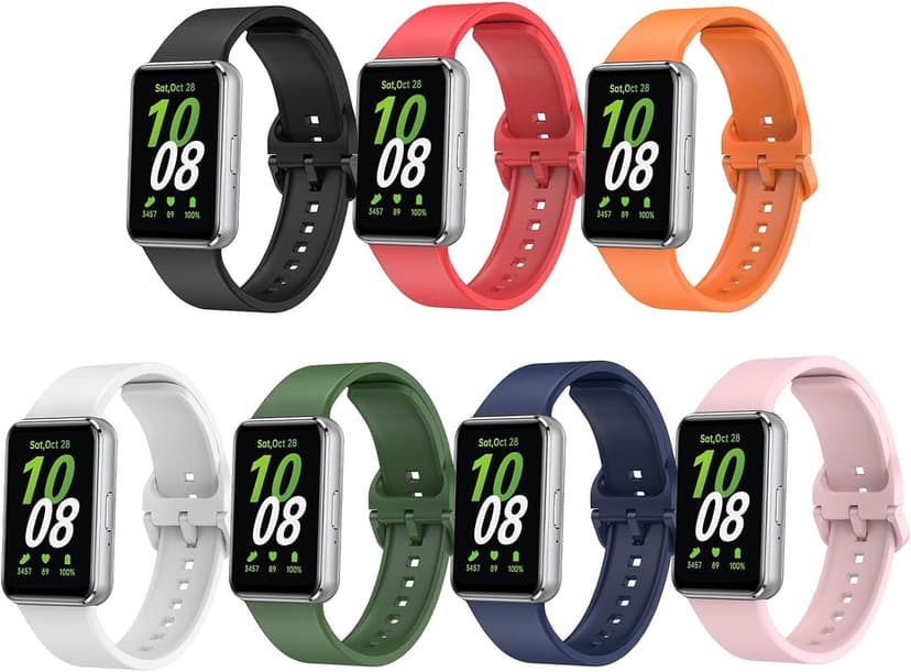 Tianle Silicone Watch Band Compatible with Samsung Galaxy Fit3, Smart Watch Strap with Stainless Steel Buckle for Women Men Galaxy Fit3 Wrist Bands
