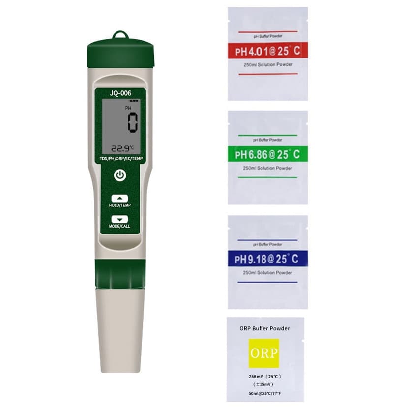 Zootealy "Portable Water Quality Tester with Multi-functional Acid-Base Tester Pen - JQ006 Ten-in-One TDS/Temp/H2/PH/ORP/SG/EC/Salinity/Nutrient Solution/Resistivity - Lightweight Design"