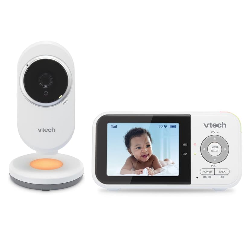VTech VM3254 2.8” Digital Video Baby Monitor with Night Light, White
