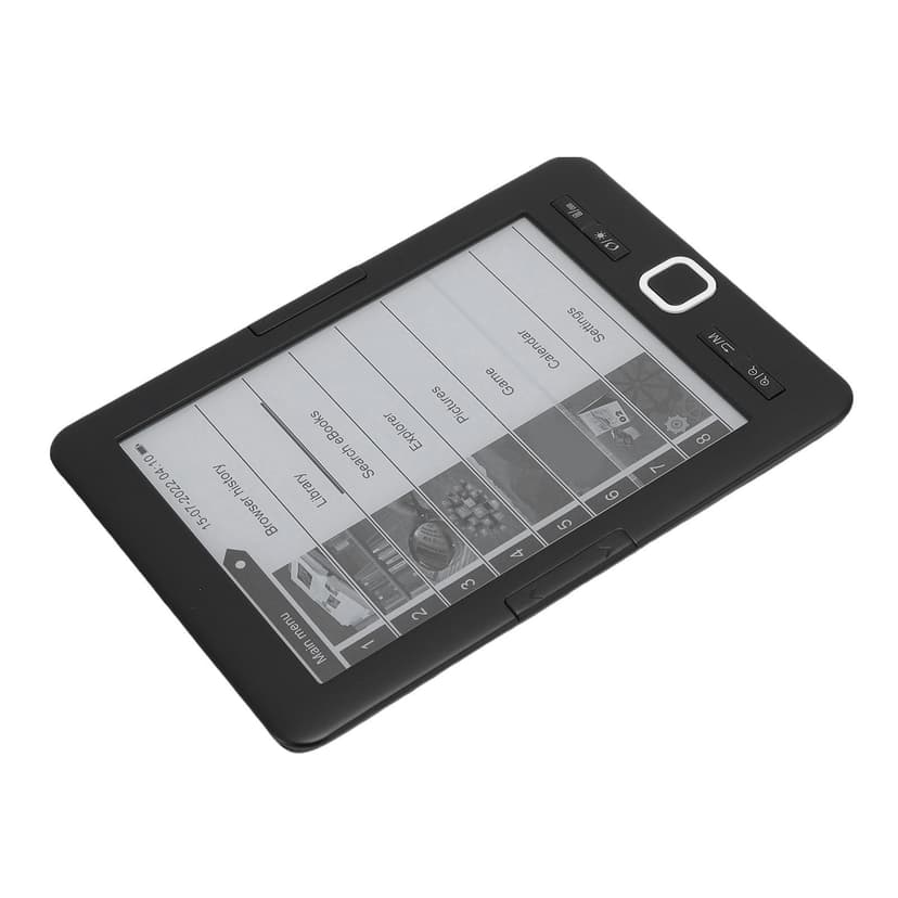 Lecteur de livre électronique, lecteur électronique portable à écran d'encre multiple paramètres prend en charge plusieurs formats 6 pouces œil 8g Périrant pour le voyage