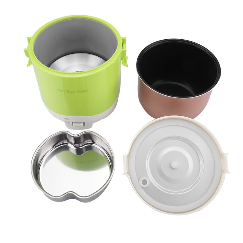 24V 180W 1.6L Electric Rice Cooker, Multifunctional Food Steamer Portable Car Cooker with Nonstick Coating for Students Office Workers