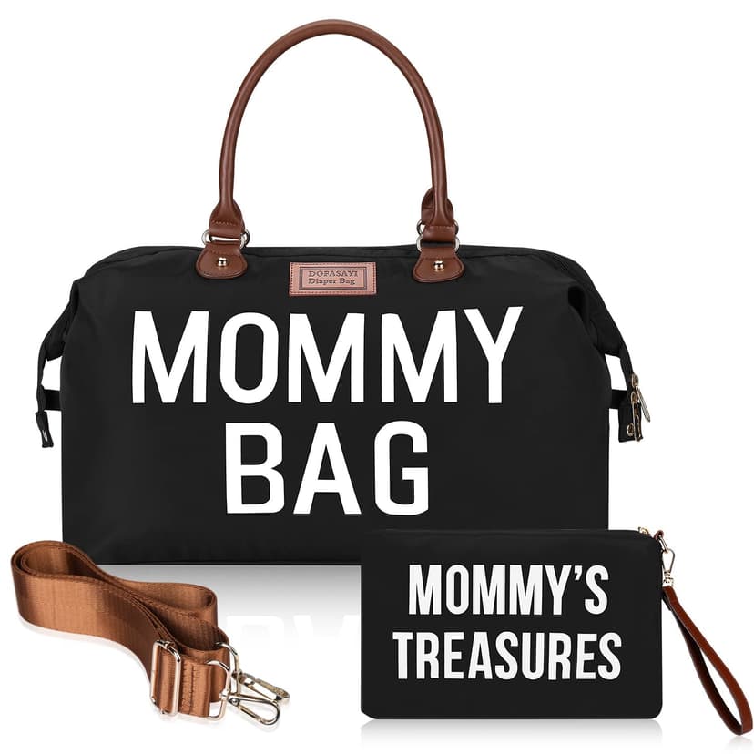 Mommy Bag for Hospital, Diaper Bag with Mommy's Treasures Bag and Shoulder Strap