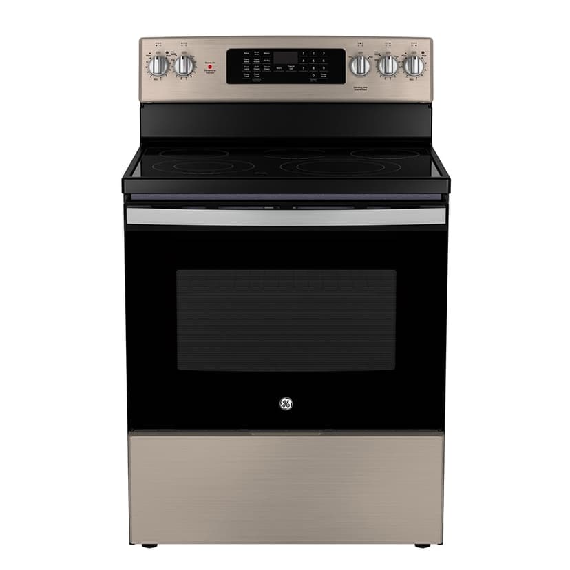 GE 30” Free-Standing Electric Convection Range with No-Preheat Air Fry - JCB840ETES