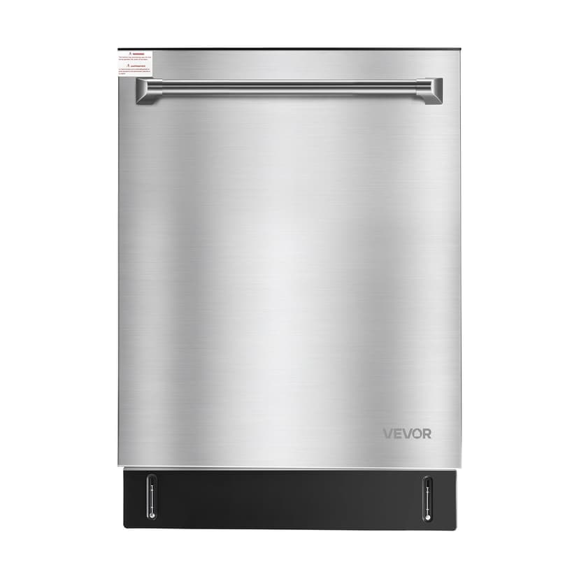 VEVOR 24 Inch Built-In Dishwasher, Stainless Steel Tub, 14 Place Settings and 8 Washing Programs, 23.82 x 25.2 x 33.78 Inch Low-Noise Dishwashing Machine