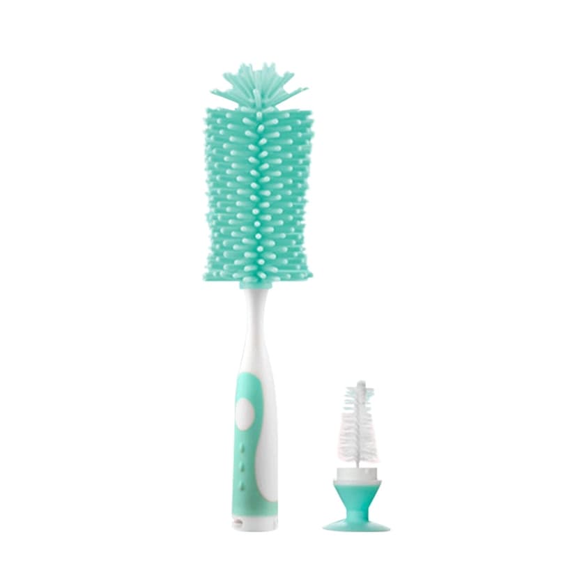 ZASCHMOY 2 in 1 Silicone Bottle Brush, Detachable Brush Standing Brush Set For Feeding Bottles Cleaner For Long Narrow Bottles, Water Bottles, Baby Bottles, Tumblers, Strews