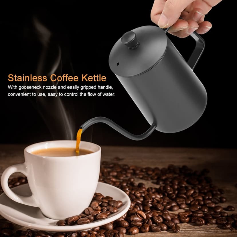 Kettle, Gooseneck Coffee Kettle with 600ml Stainless Steel Teapot