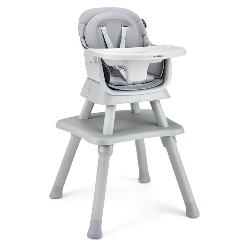 Pemberly Row 8 in 1 Baby High Chair Convertible Dining Booster Seat Gray