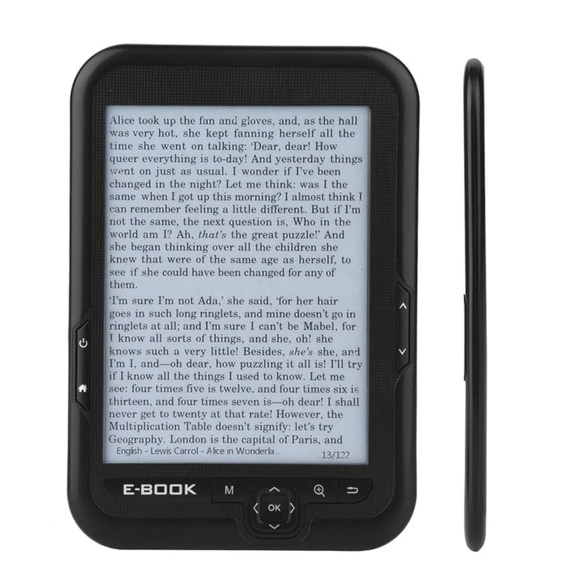 E-BOOK Reader Display, Readable Lightweight 300DPI E-BOOK Reader, Portable Classroom For