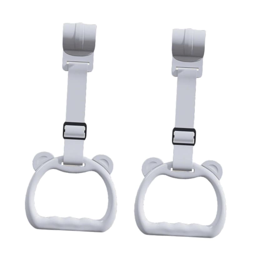 Siruishop Kids Playpen Pull up Rings Early Development Universal Walking Training Tool Gray