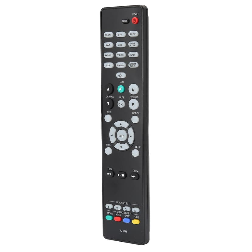 AV Receiver Remote Control,RC1226 Remote Control Replacement AV Receiver Supplies Audio Video Accessories Precision Engineered