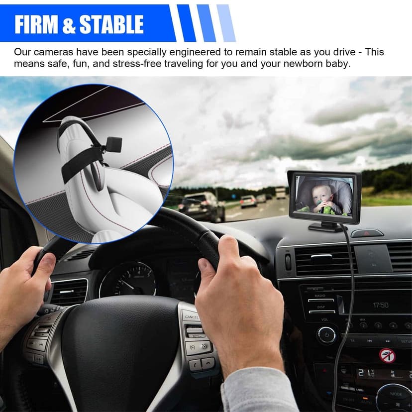 Yhmxh Electronics Smart Home Baby Car Seat Rear View Camera Monitor Safe 4.3in Plastic Monitoring Device