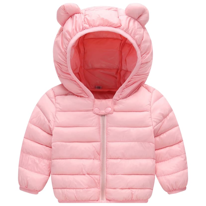 Yammkia Coats for Boys Toddler Winter Down Jackets, Baby Boy Girl Lightweight Padded Puffer Jacket Coat Kids Packable Windproof Outerwear Size 12 18 Months (Pink,12-18 Months)