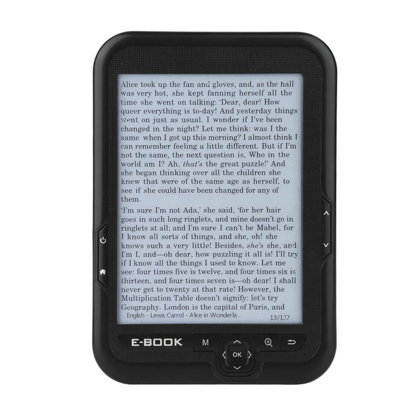 E-BOOK Reader E-Ink, Blue Cover 300DPI 800x600 Resolution E-BOOK Reader, Portable Readable For Home Classroom Office
