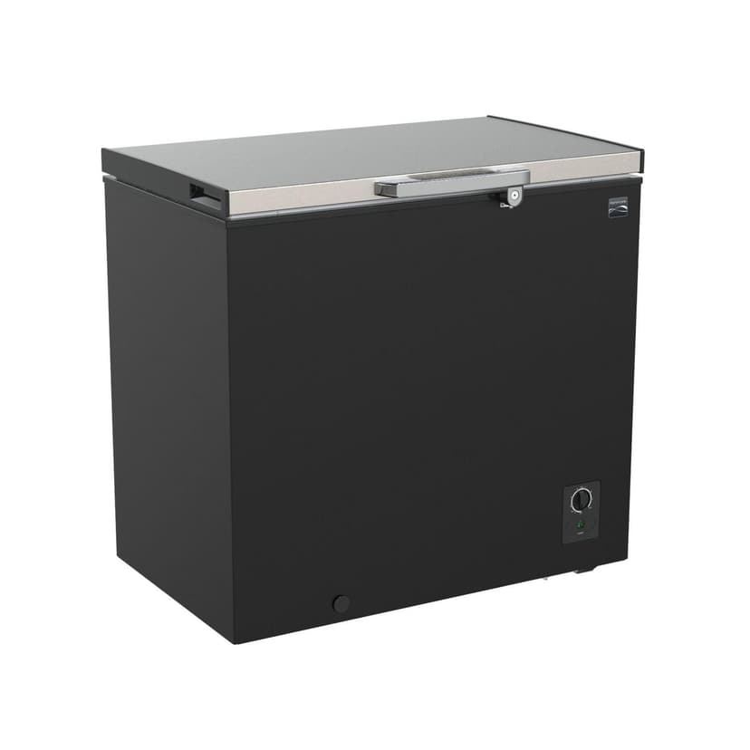 Kenmore 7 Cu. Ft Chest Freezer, 198L, Manual Defrost, Garage-Ready, Balanced Hinges, Black, Energy-Efficient Freezer