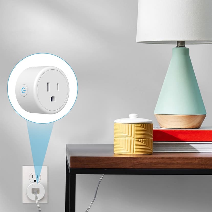 Chmadoxn Smart Plug WiFi With Remote Control & Timer Function Work With & Assitant 10A Smart Socket No Hub Required 2.4G Wi-Fi-ly Smart Plug