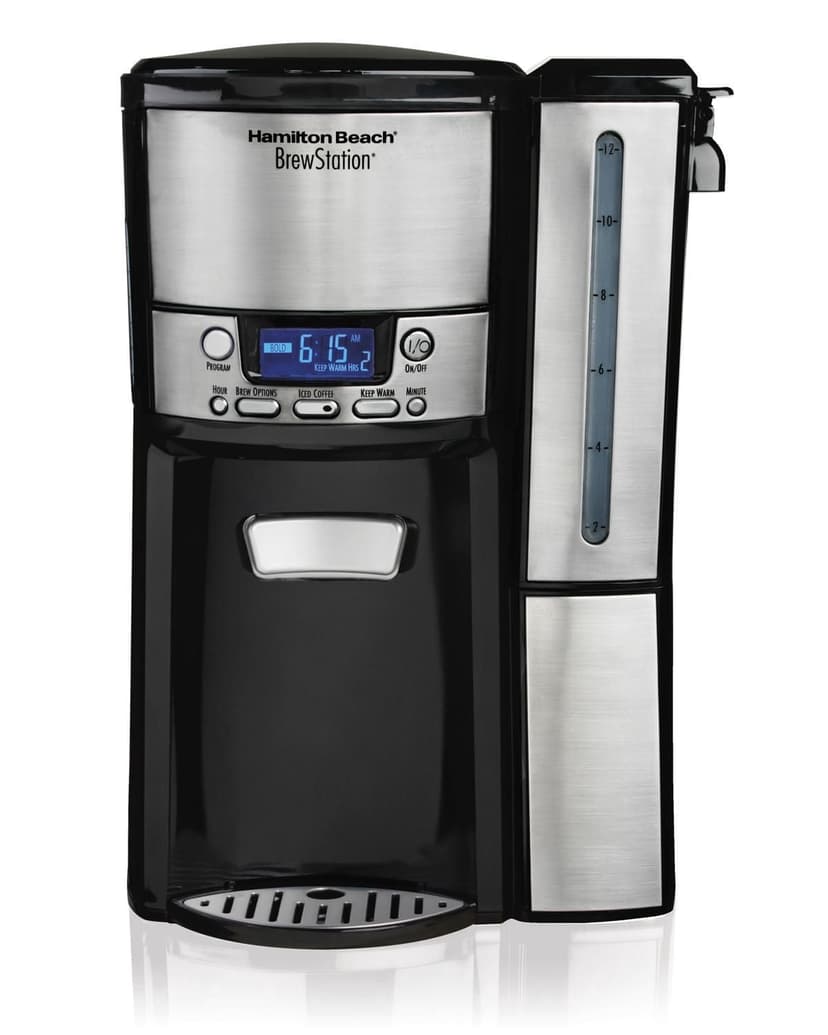 Hamilton Beach Brew Station 12 Cup Programmable Coffee Maker, Removable Reservoir, Stainless Steel, 47950