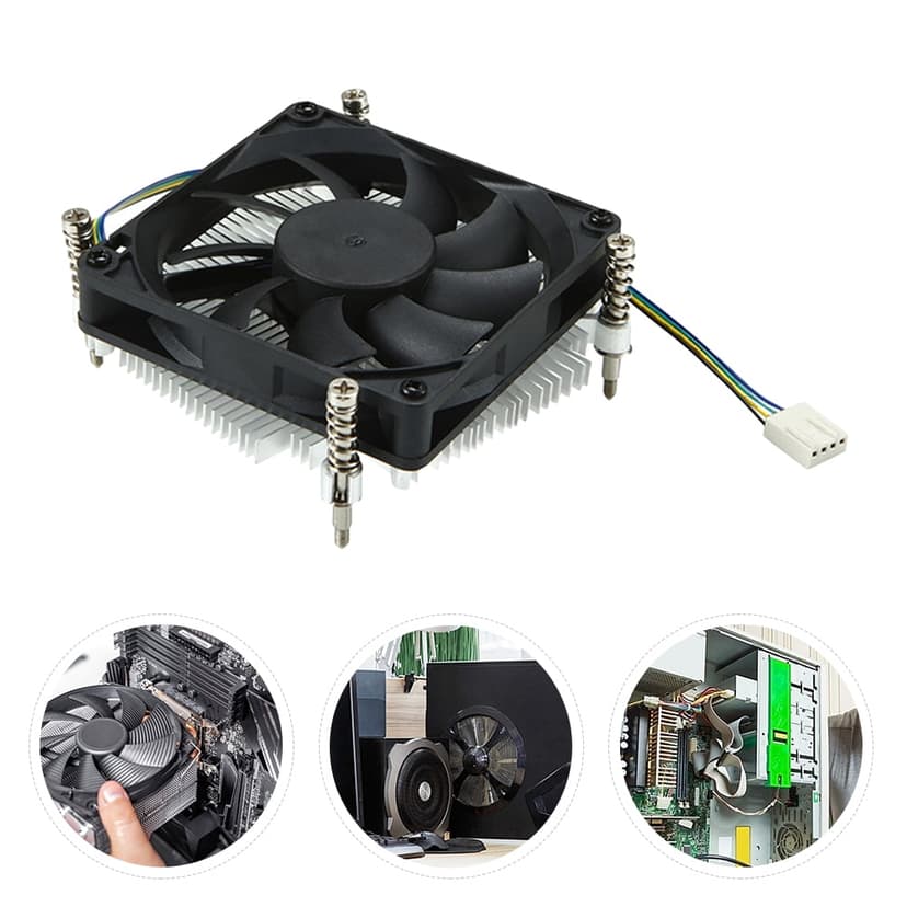 HEANUJJ CPU Cooling Fan Black Aluminum and Copper High Performance Computer Cooler