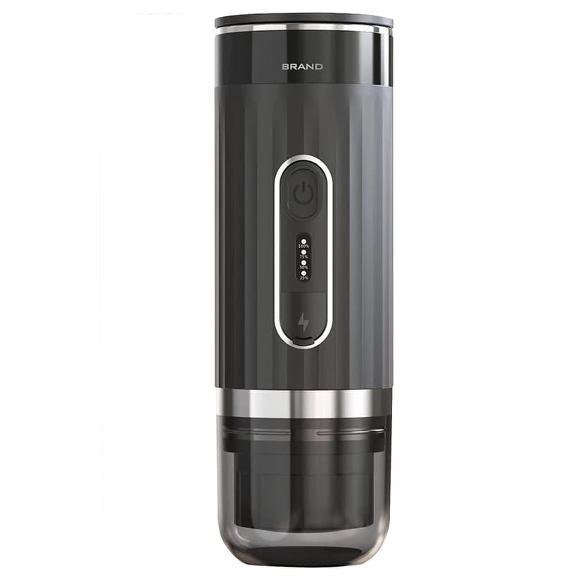 Portable Electric Espresso Coffee Machines 6oz Single Serve Mini Coffee Maker with Cup Coffee Powder and Capsule Bin 1200mAh Rechargeable Battery Automatic Brew for Camping Travel Car Hiking Office