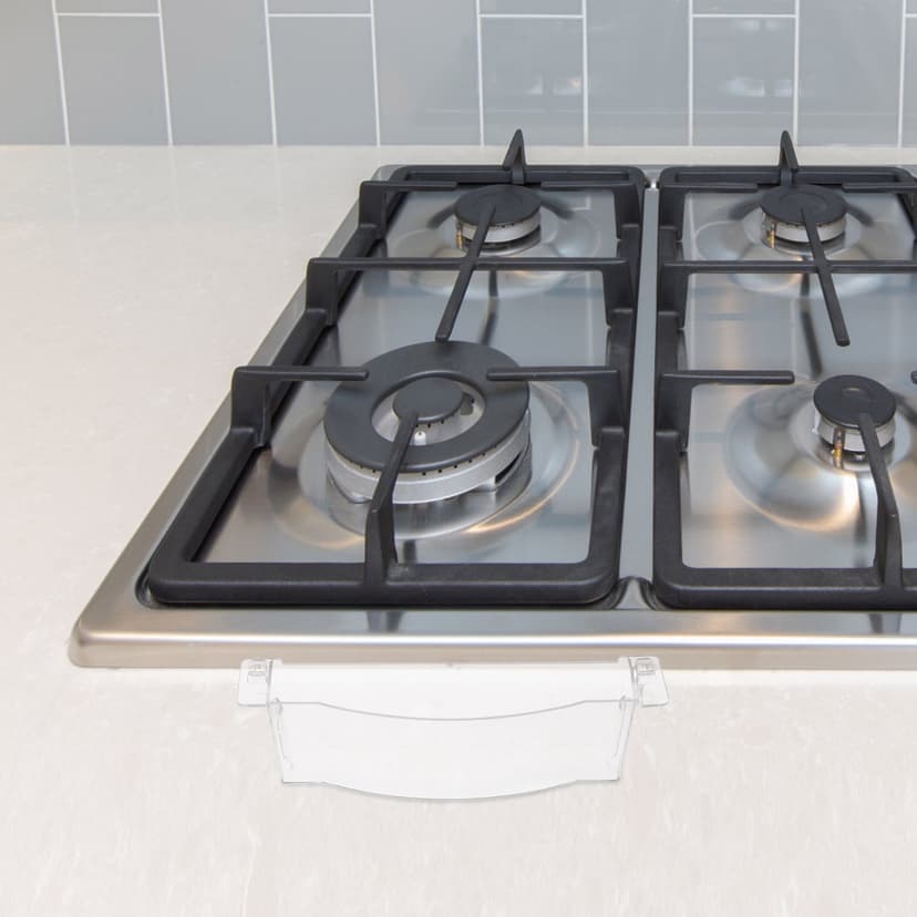 WHAMVOX Large Oil Collection Cup Gas Stove Accessories Transparent Plastic Rectangular Kitchen Use 1Pack