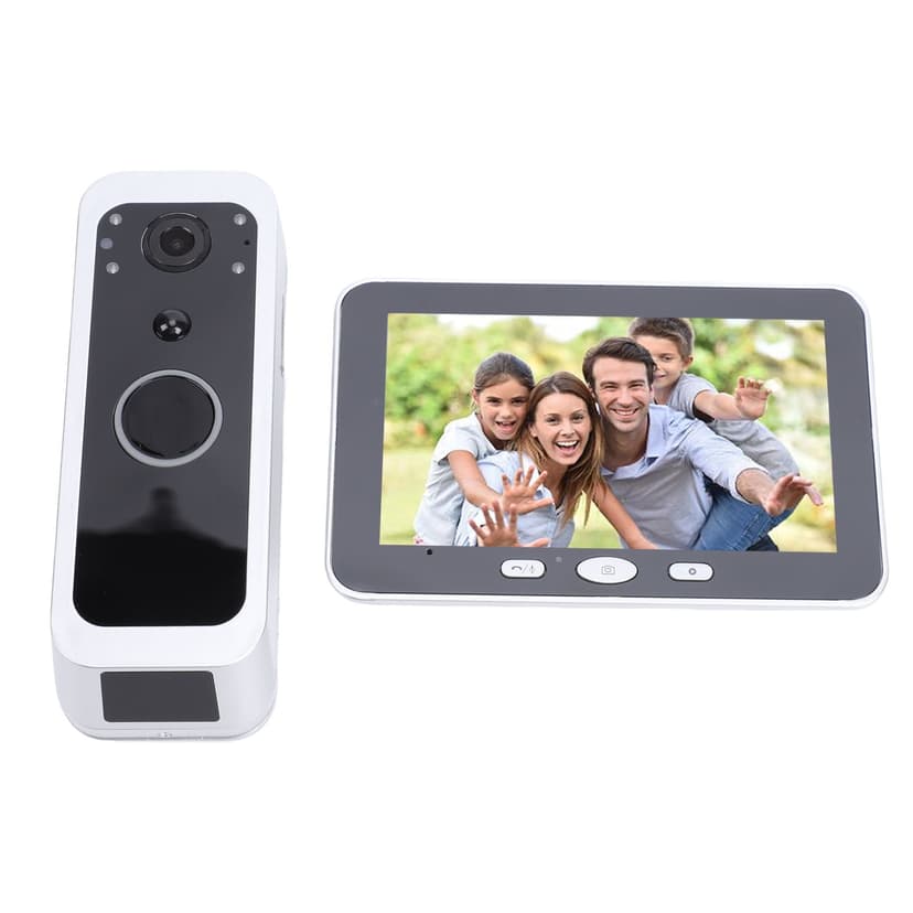 Wireless WiFi Video Doorbell Camera with 5 Inch IPS Display 1080P 150 Degree Viewing PIR Motion Detection APP Remote Tracking Dual Way Audio