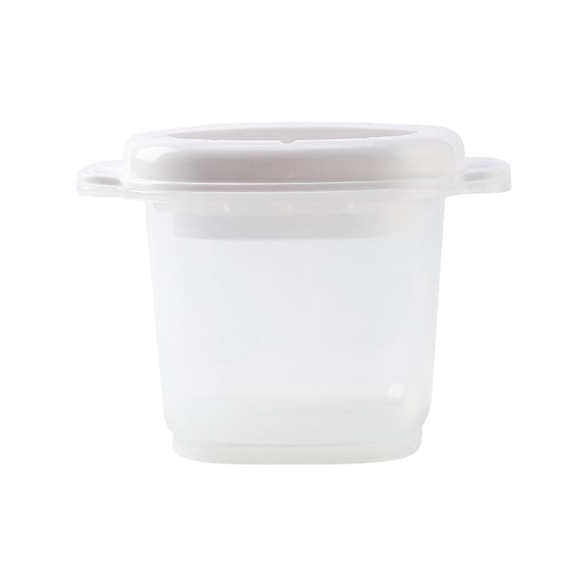 Microwave Rice Cooker 16 cm x 11 cm x 9 cm Plastic Lunch Box Container with Lid for Rice Pasta Quinoa Ramen Steaming and Reheating