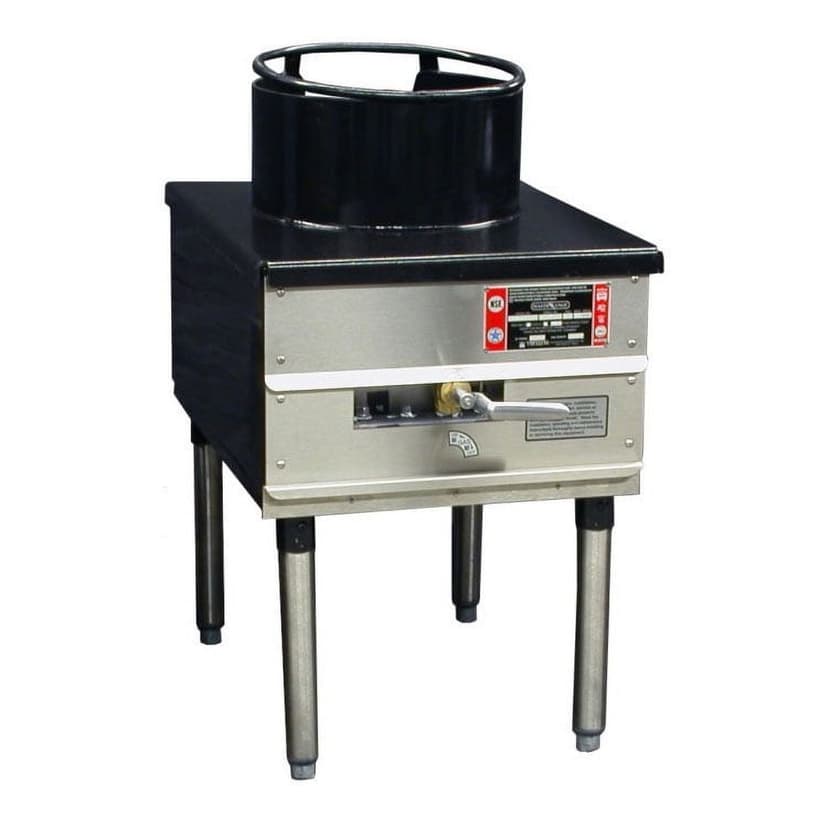 Town SR-24-M-SS-N 13" Mandarin Wok Range, 3/16" Steel Top, Rear Gas Connection, Natural Gas
