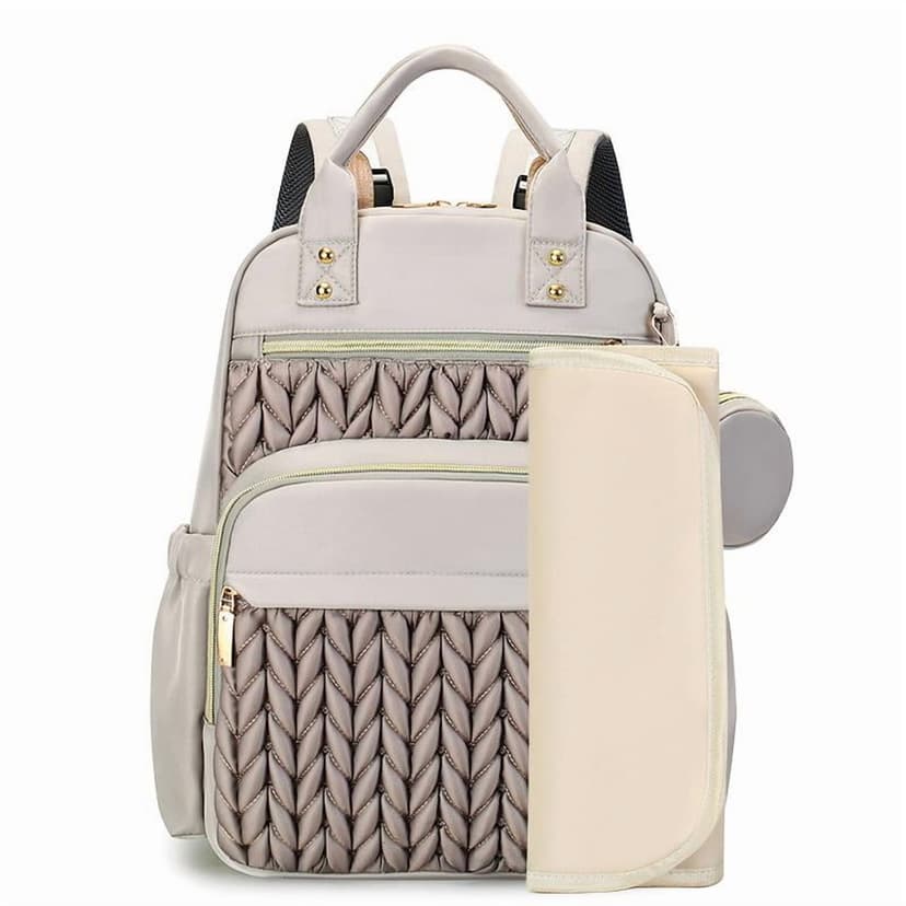 Diaper Bag Backpack for Moms & Dads Large Capacity Baby Travel Bag with Changing Pad, Stroller Straps, Insulated Bottle Pockets Unisex Nylon Diaper Organizer