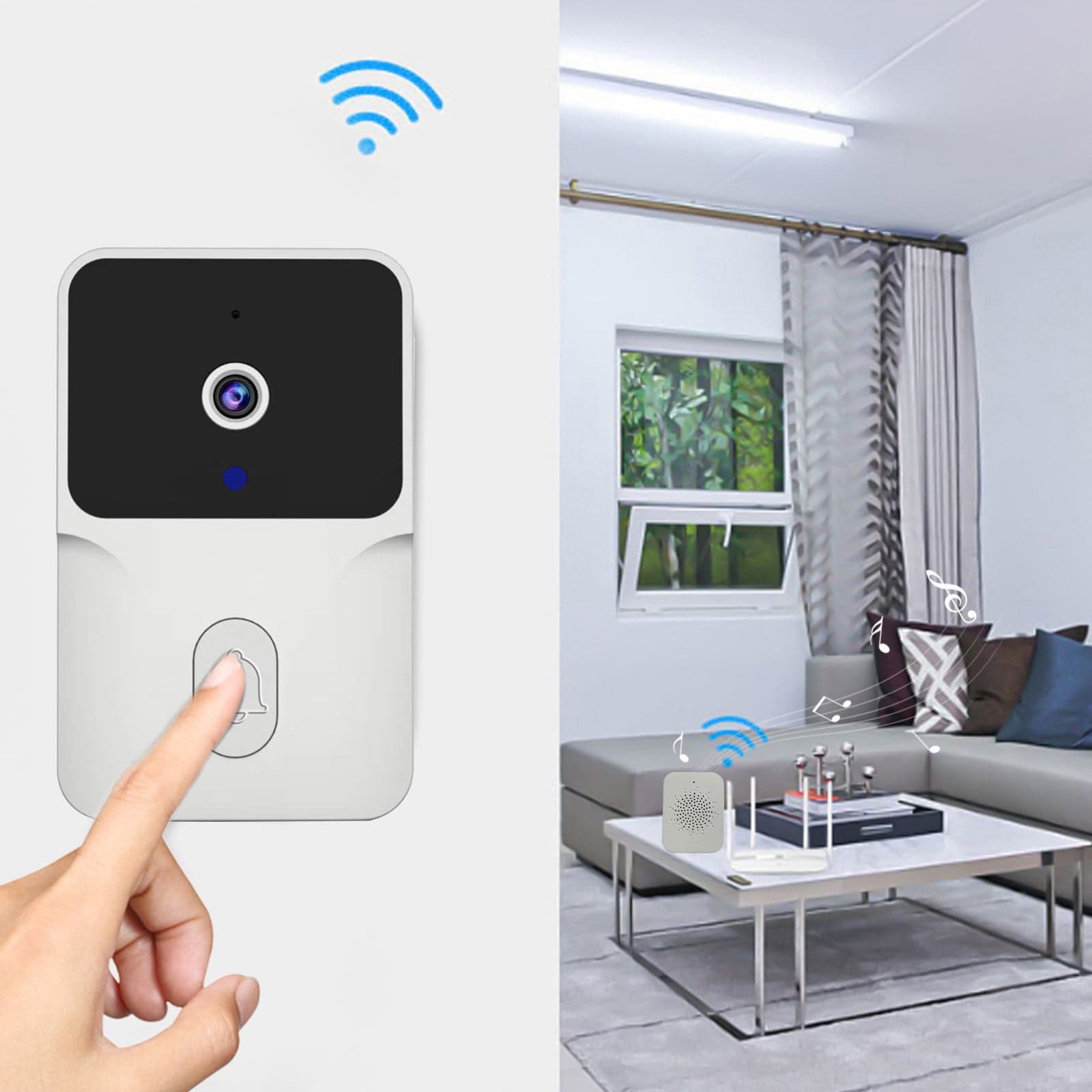 Video Doorbell under $5! CQCYD Smart Wireless Video Doorbell, WiFi Rechargeable Security Camera, HD Night Vision Two Way Intercom for Home Door Security
