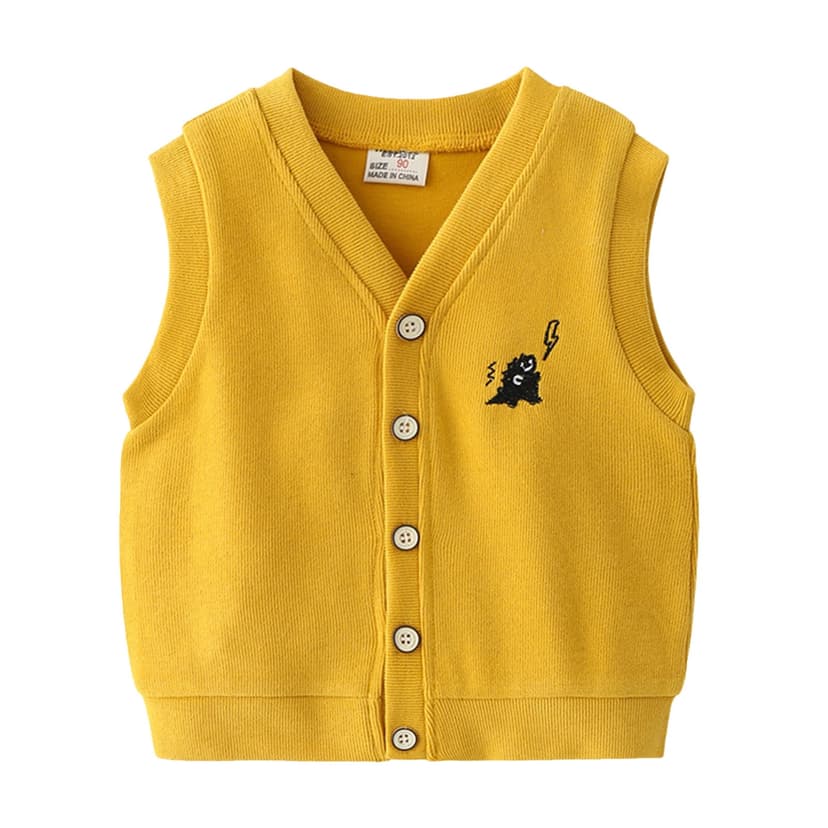 Tiweut Casual Girls Coats Infant Toddler Boys Sleeveless Patchwork Cartoon Fashion Jacket Outer Outwear Kids Child Baby Clothes Blouses 4-5 Y