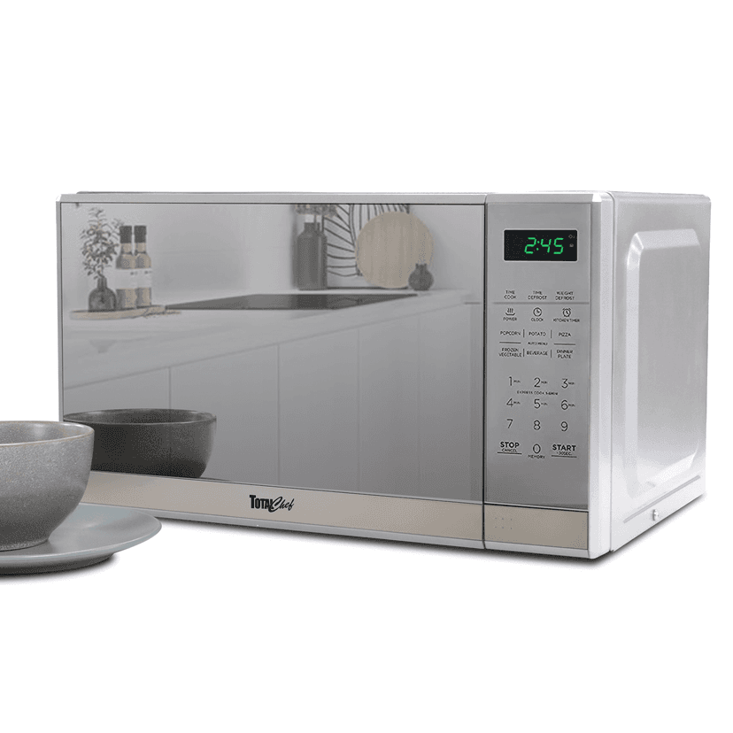 Total Chef Countertop Microwave Oven, 700W, 0.7 Cu Ft, Digital Touch Controls, Stainless Steel