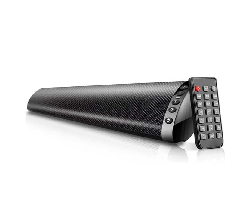 Bluetooth 5.0 Wireless TV Soundbar Home Theater Wall-Mounted Sound Bar Speaker-Black