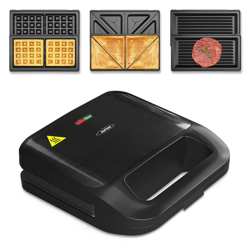 Sunvivi Sandwich Maker Panini Press: Waffle Maker