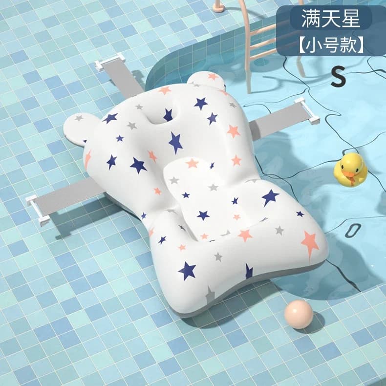 CHOK Cartoon Baby Shower Bath Tub Pad Non-Slip Newborn Bathtub Mat Safety Nursing Foldable Support Comfort Body Cushion Mat Pillow babysbreath
