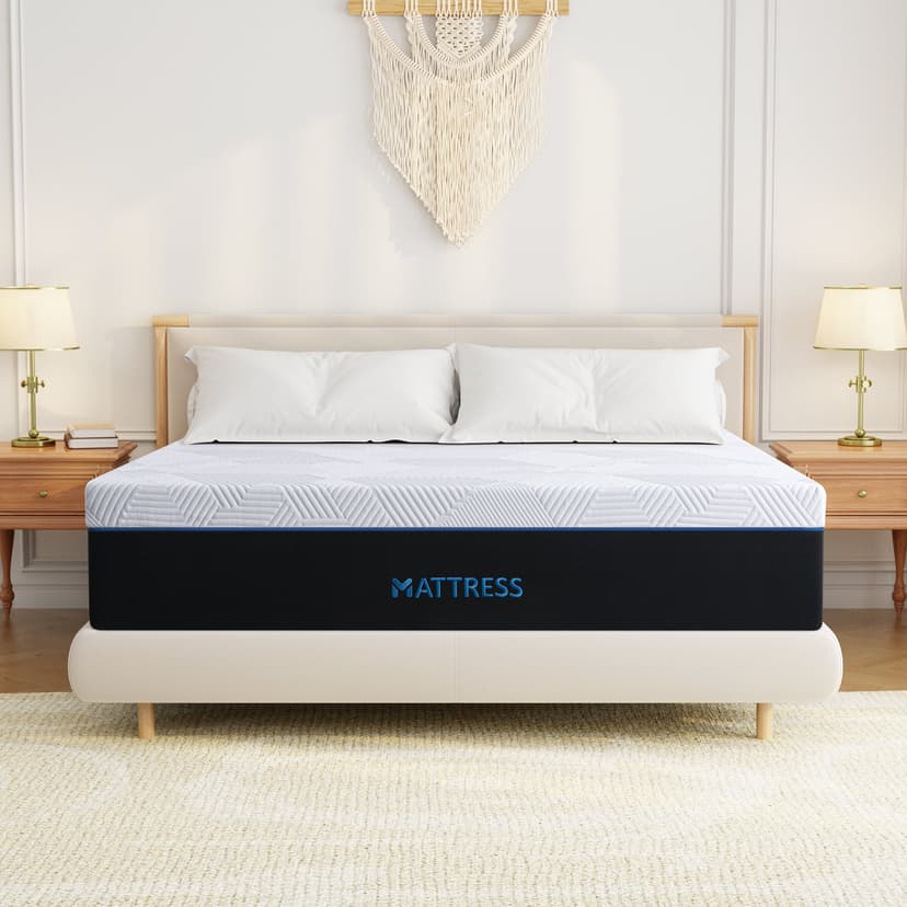 Queen Mattress, GELBIY 10 inch Gel Memory Foam Mattress with CertiPUR-US Certified Mattress in a Box, Pressure Relief & Medium Firm Mattress for Kid Adults