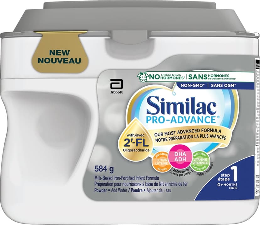 Similac Pro-Advance Step 1, Baby Formula, Our Closest Formula to Breast Milk with 2’-FL, Easy To Digest, 0+ Months, Powder, 584 g