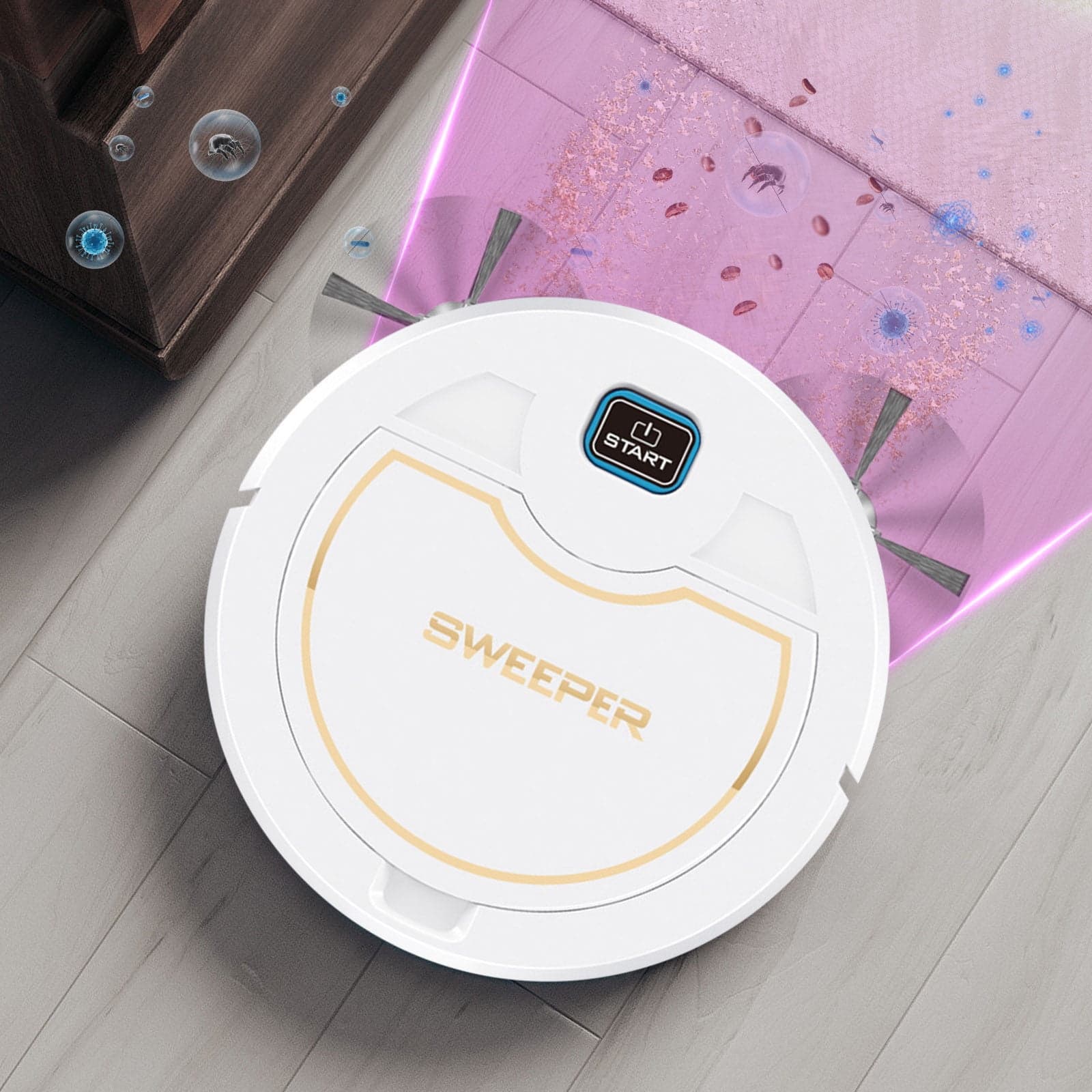 Wzzjkit Robot Vacuum and Mop, Intelligent Sweeping Robot Fully Automatic Sweeping and Dragging Integrated Charging USB Home Vacuum Cleaner Star Treasure, Robot Vacuum