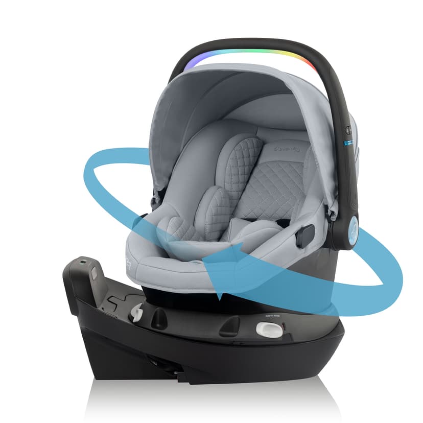 Evenflo Revolve180 LiteMax NXT Rotational Infant Car Seat with SensorySoothe (Age 0-2 Years, Weight 3-22 lbs)
