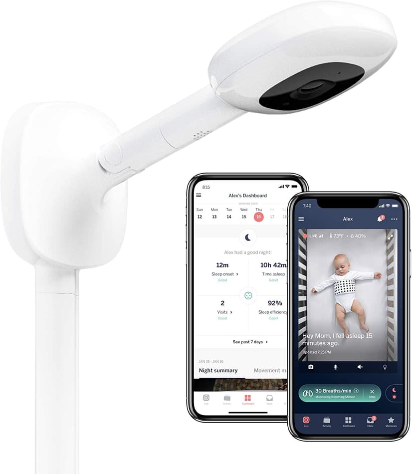 Nanit Pro Video Baby Monitor with Wall Mount and Sleep Tracking (N311CA)
